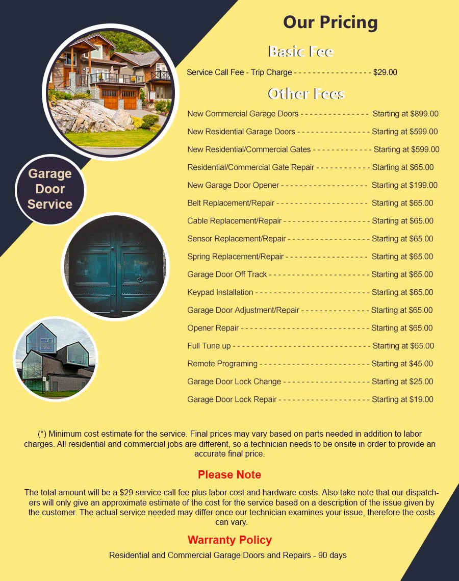Elite Garage Door Service Sun City Center, FL 813-328-2466 - pricelist6