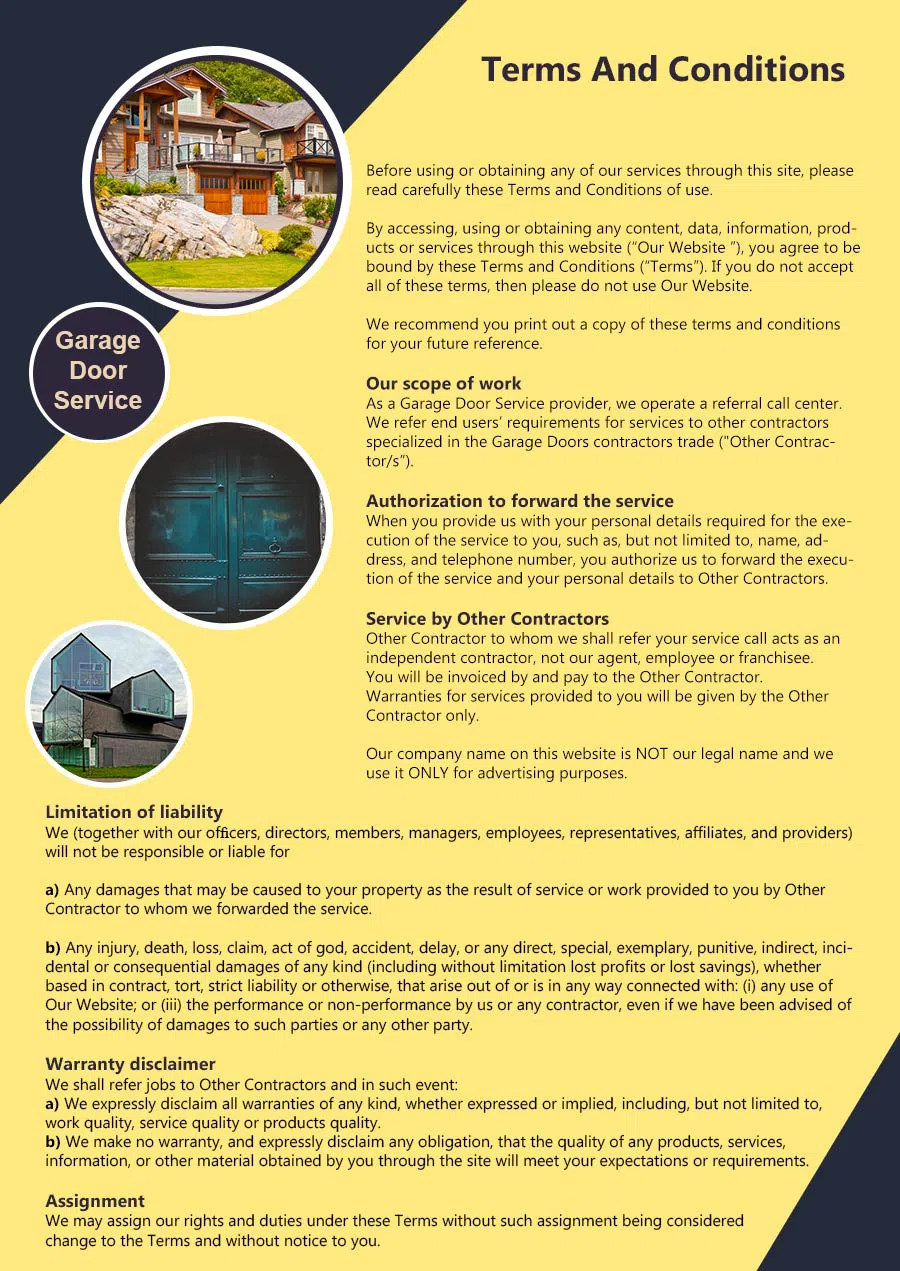 Elite Garage Door Service Sun City Center, FL 813-328-2466 - terms6